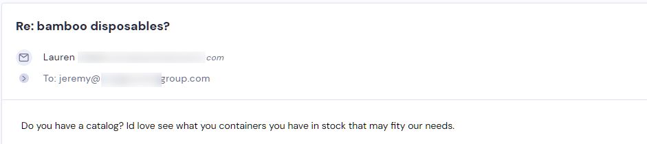 Campaign reply from retailer - retailer sample request 23 of 48