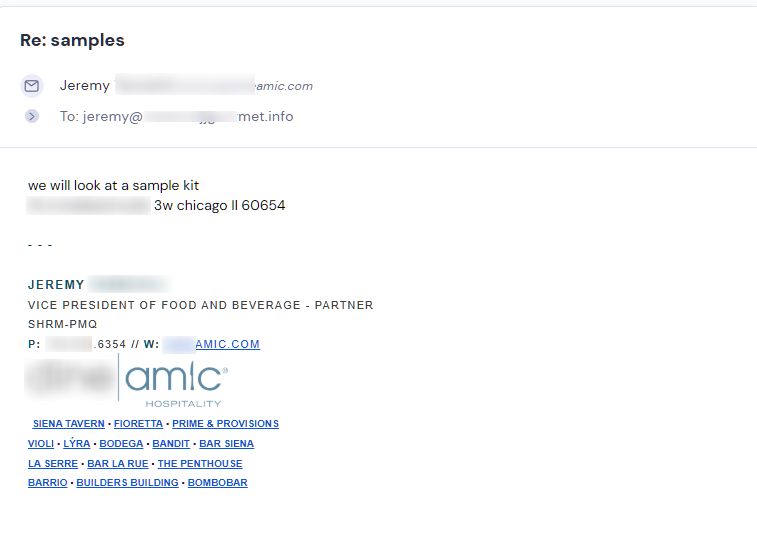 Campaign reply from retailer - retailer sample request 41 of 48