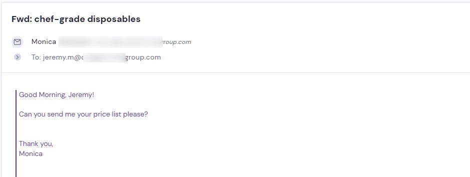 Campaign reply from retailer - retailer sample request 43 of 48
