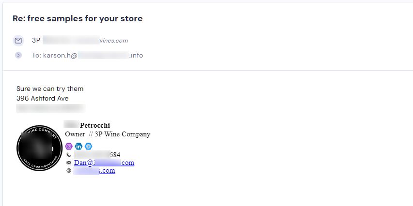 Campaign reply from retailer - retailer sample request 25 of 55