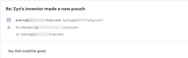 Campaign reply from retailer - retailer sample request 37 of 55