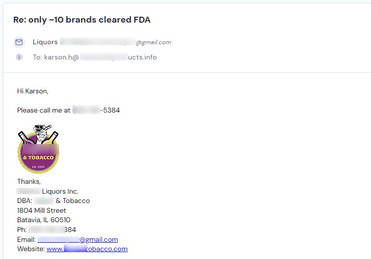 Campaign reply from retailer - retailer sample request 49 of 55